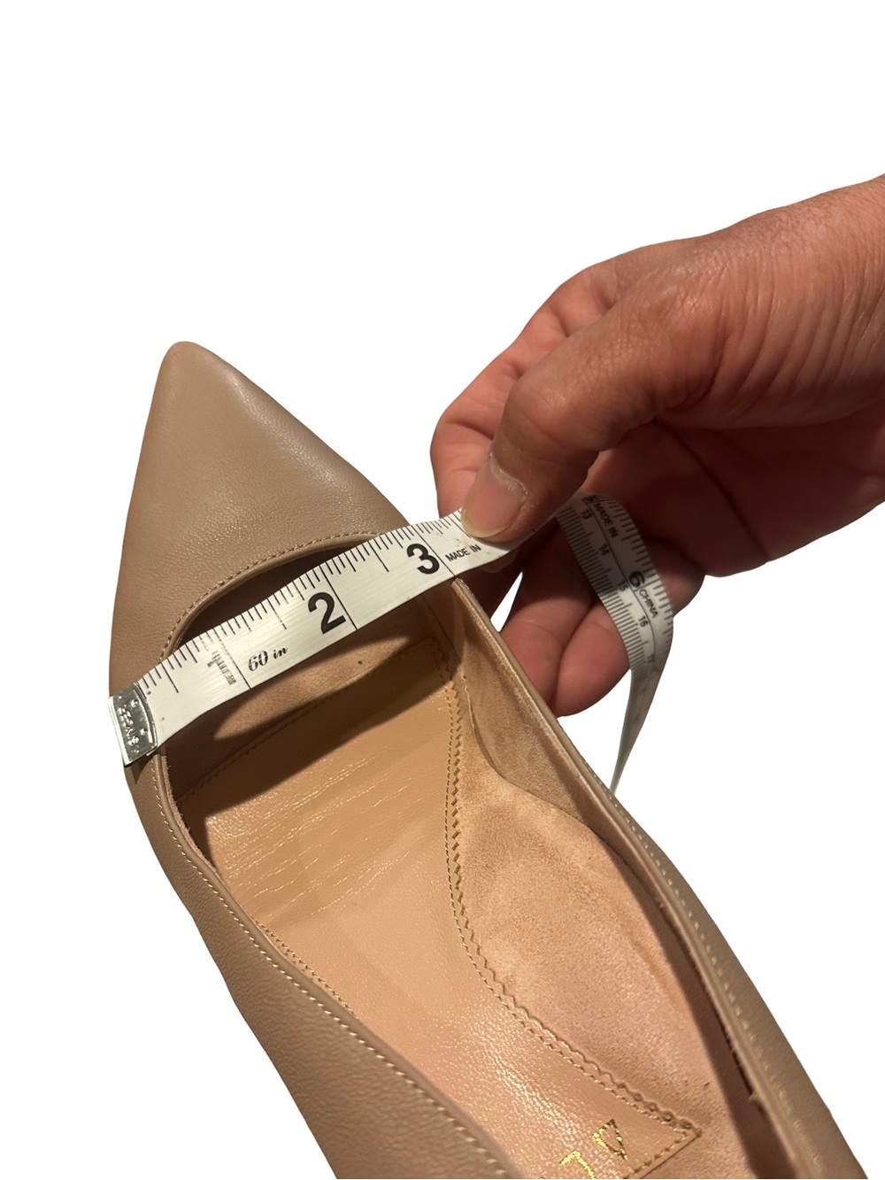 ALLY The All-Day Heel Nude Leather Pointed Toe Pumps Size 7 1/2 - Picture 7 of 7